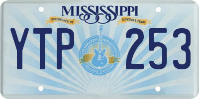 MS license plate YTP253