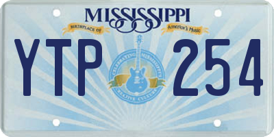 MS license plate YTP254