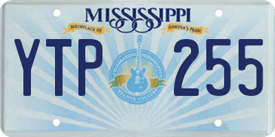 MS license plate YTP255