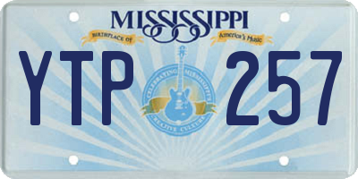 MS license plate YTP257