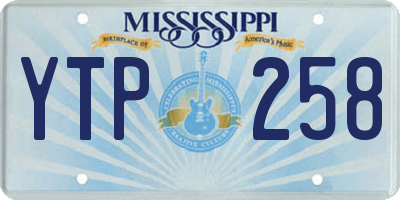MS license plate YTP258