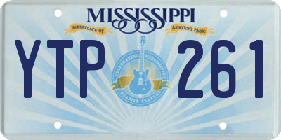 MS license plate YTP261