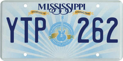 MS license plate YTP262