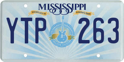 MS license plate YTP263