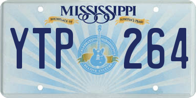 MS license plate YTP264