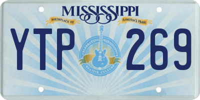 MS license plate YTP269