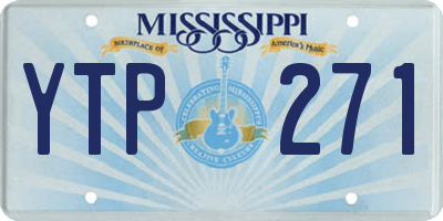 MS license plate YTP271