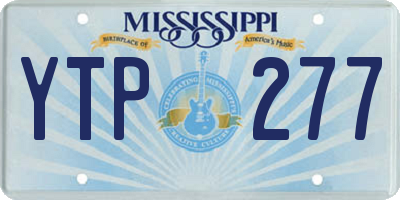 MS license plate YTP277