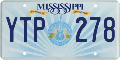MS license plate YTP278