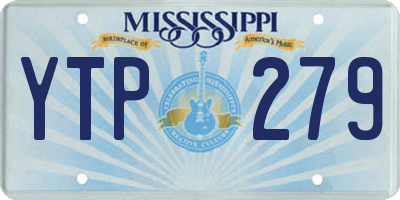 MS license plate YTP279