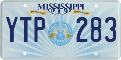 MS license plate YTP283