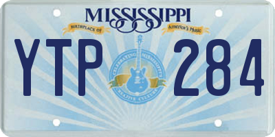 MS license plate YTP284