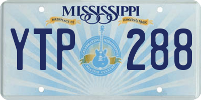 MS license plate YTP288