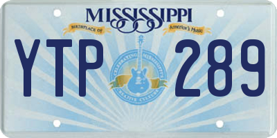 MS license plate YTP289