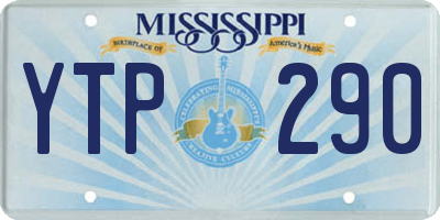 MS license plate YTP290