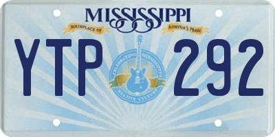 MS license plate YTP292