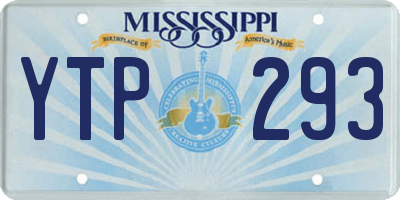 MS license plate YTP293