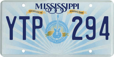 MS license plate YTP294