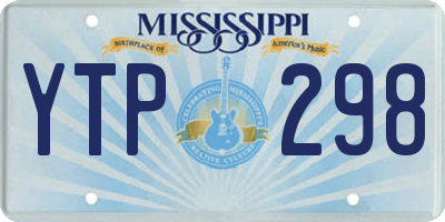 MS license plate YTP298