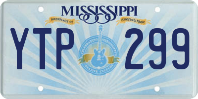 MS license plate YTP299