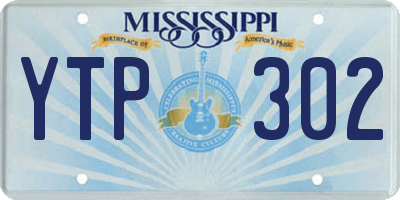 MS license plate YTP302
