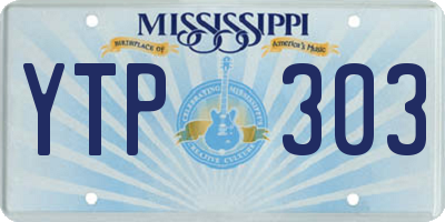 MS license plate YTP303