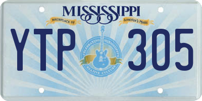 MS license plate YTP305