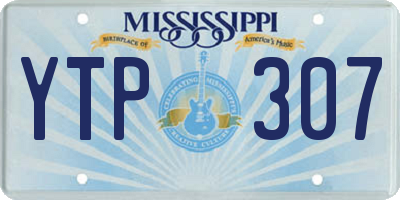 MS license plate YTP307