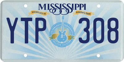 MS license plate YTP308