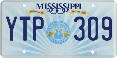 MS license plate YTP309