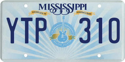 MS license plate YTP310