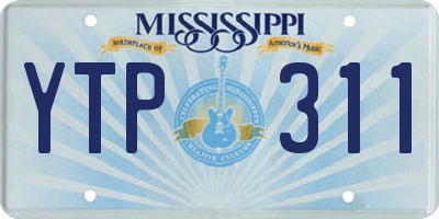 MS license plate YTP311