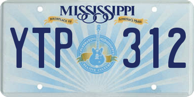 MS license plate YTP312