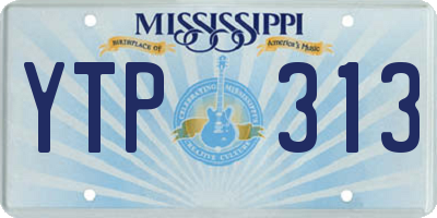 MS license plate YTP313