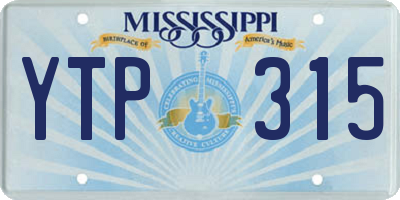 MS license plate YTP315