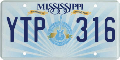 MS license plate YTP316