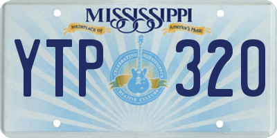 MS license plate YTP320