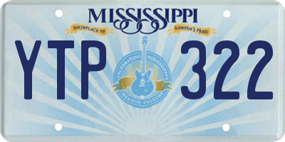 MS license plate YTP322