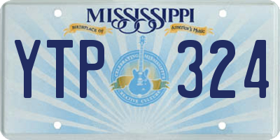 MS license plate YTP324