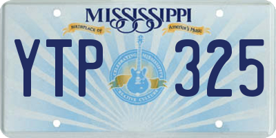 MS license plate YTP325