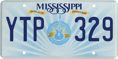MS license plate YTP329