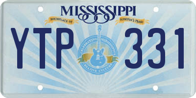 MS license plate YTP331