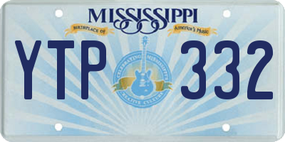 MS license plate YTP332