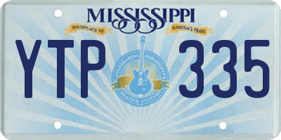 MS license plate YTP335