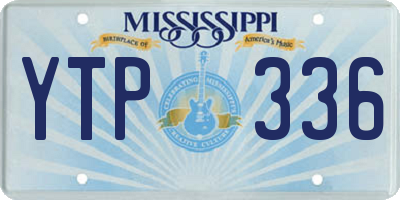 MS license plate YTP336