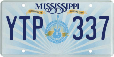 MS license plate YTP337