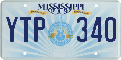 MS license plate YTP340