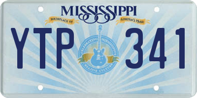 MS license plate YTP341
