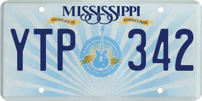 MS license plate YTP342