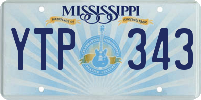 MS license plate YTP343